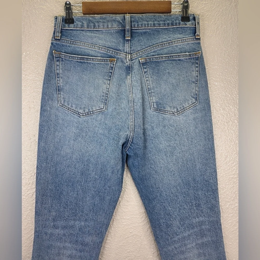 Free People We The Free Button Fly Jeans Frayed Bottom Distressed Womens Size 30